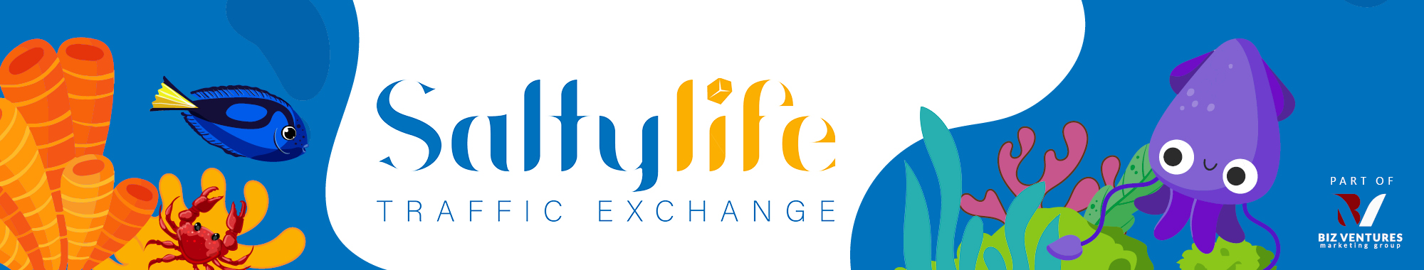 Salty Life Traffic Exchange Header image